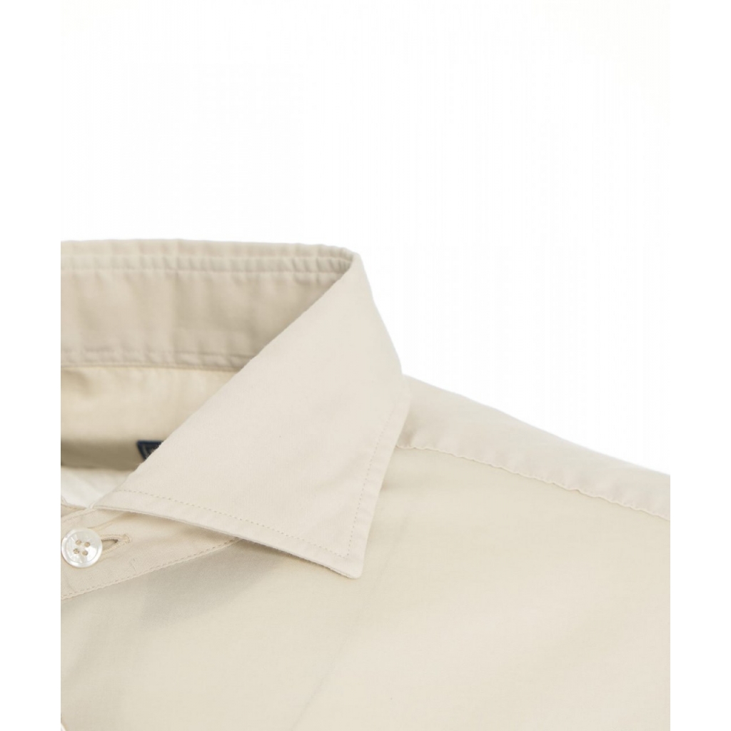 Camicia in cotone fine beige