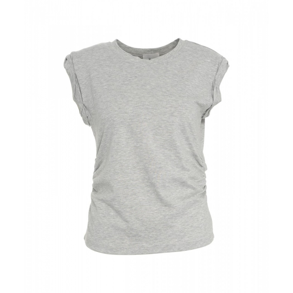 Top con volants grigio