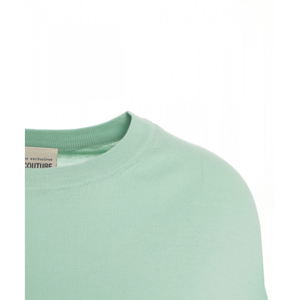 Maglione con logo ricamato verde