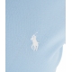 Polo con logo ricamato azzurro