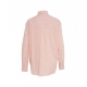 Camicia a righe oversize rosa chiaro