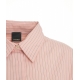 Camicia a righe oversize rosa chiaro