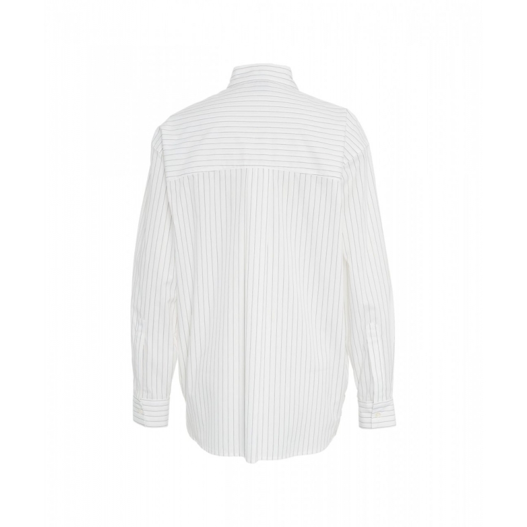 Camicia a righe oversize bianco