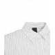 Camicia a righe oversize bianco