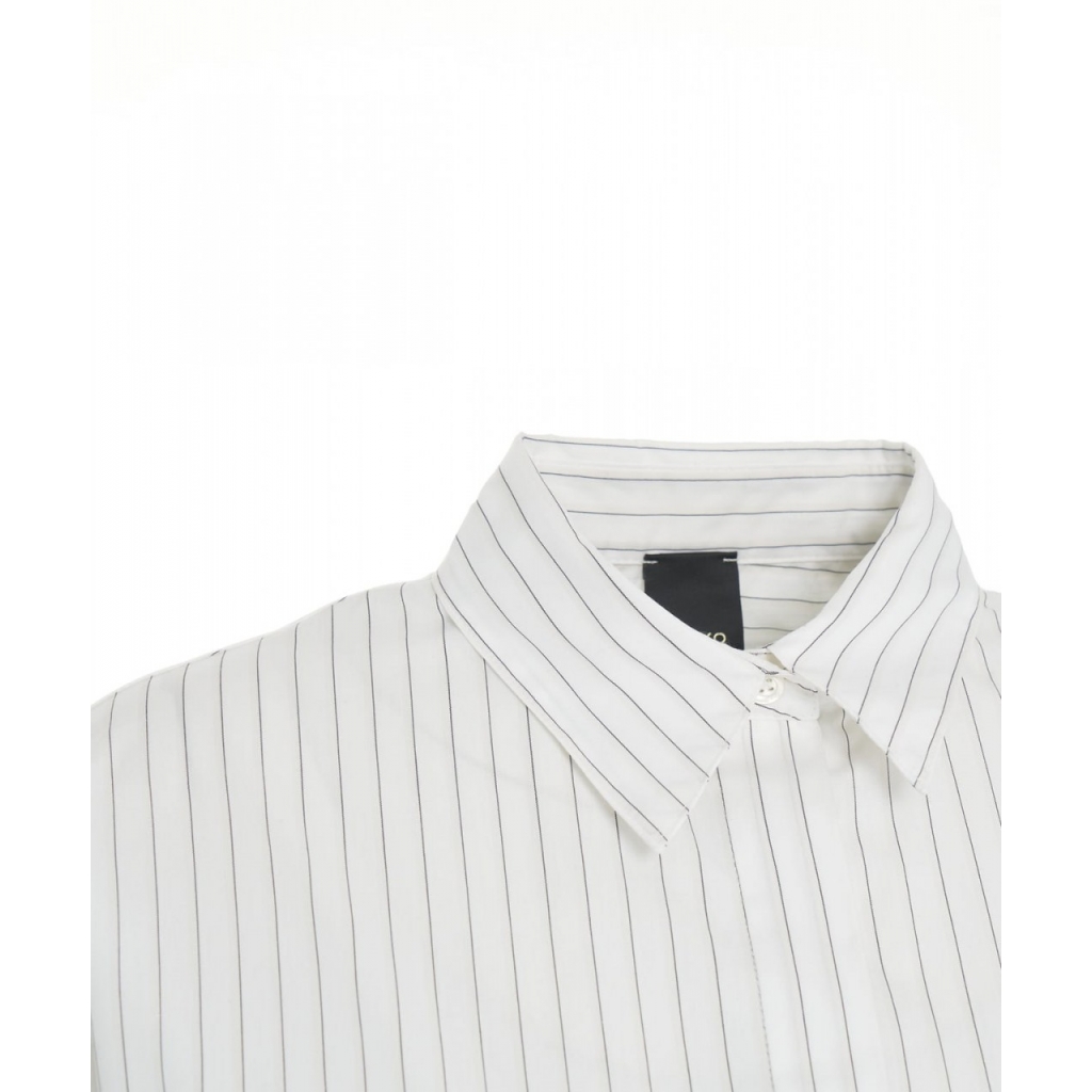 Camicia a righe oversize bianco