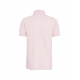 Polo con logo ricamato rosa