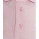 Polo con logo ricamato rosa