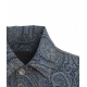 Giacca in denim con motivo paisley blu