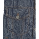 Giacca in denim con motivo paisley blu