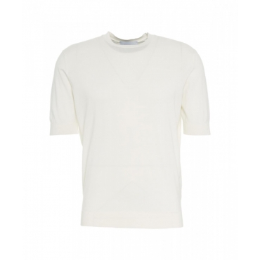 T-shirt a maglia bianco