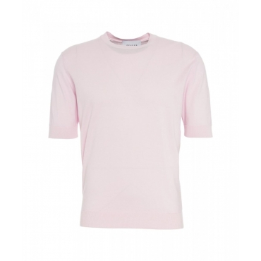 T-shirt a maglia rosa chiaro