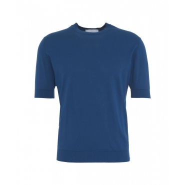 T-shirt a maglia blu