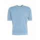 T-shirt a maglia azzurro