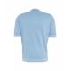 T-shirt a maglia azzurro