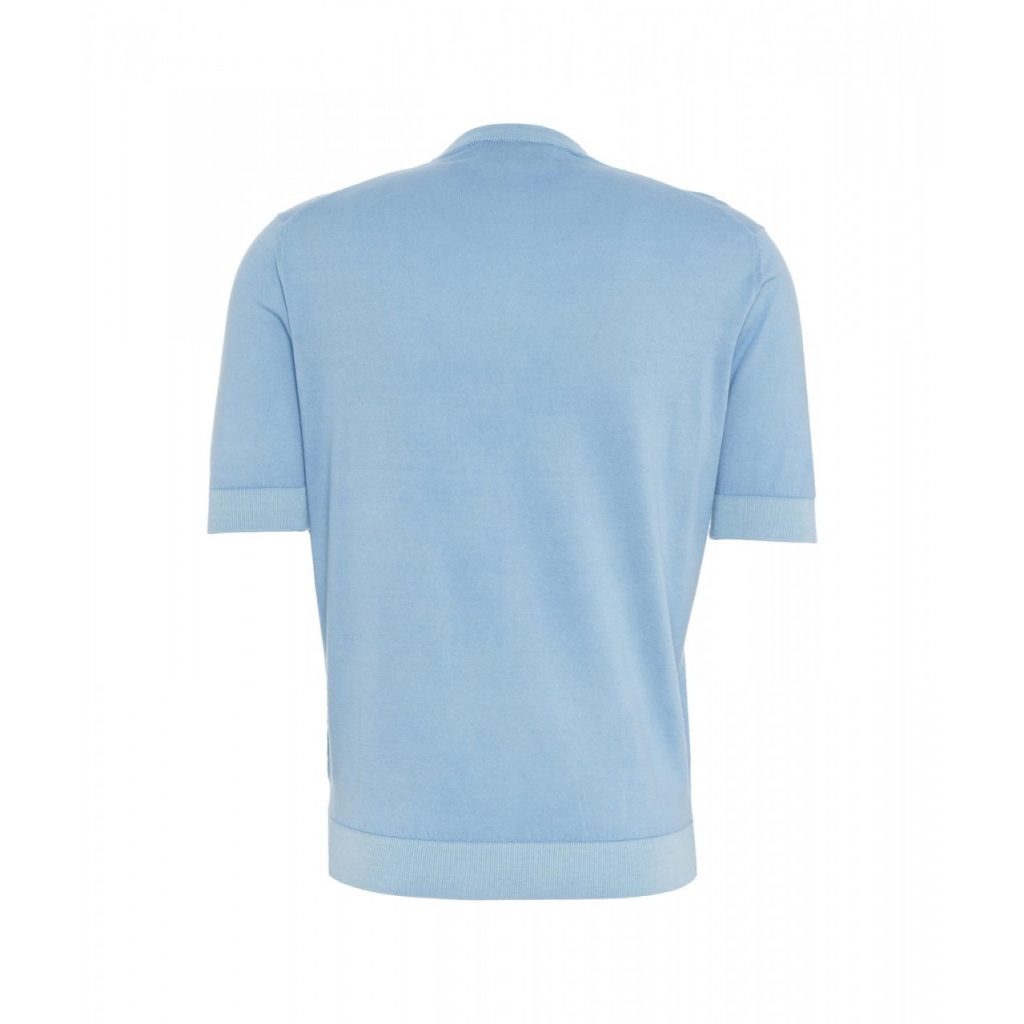 T-shirt a maglia azzurro