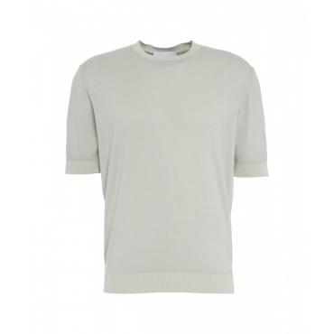 T-shirt a maglia verde chiaro