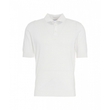 Polo in cotone bianco