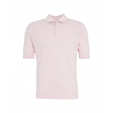 Polo in cotone rosa chiaro