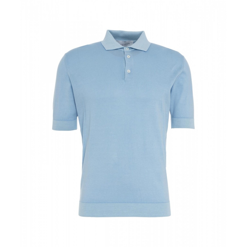 Polo in cotone azzurro