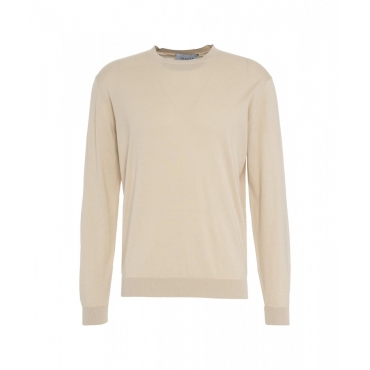 Maglione a maglia beige