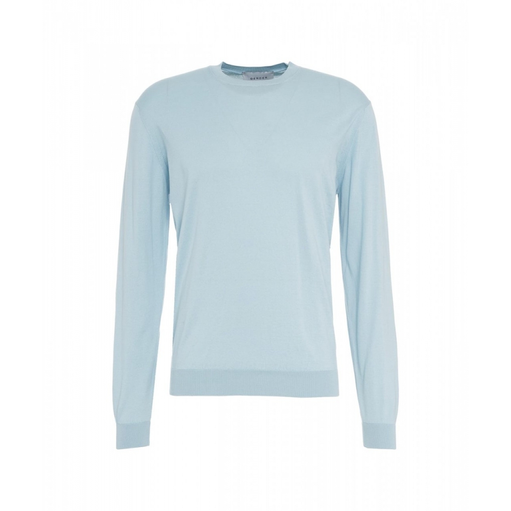 Maglione a maglia azzurro