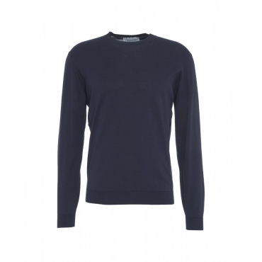 Maglione a maglia blu scuro