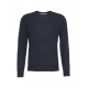 Maglione in cotone fine blu scuro