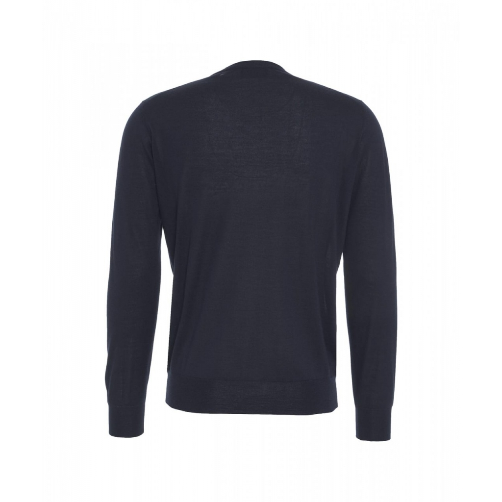 Maglione in cotone fine blu scuro