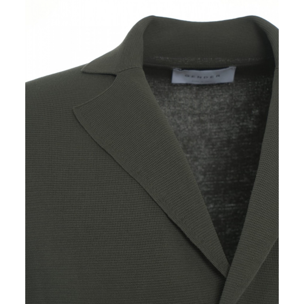 Blazer doppiopetto in maglia verde