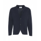 Blazer monopetto in maglia blu scuro