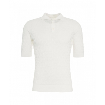 Poloshirt con struttura bianco