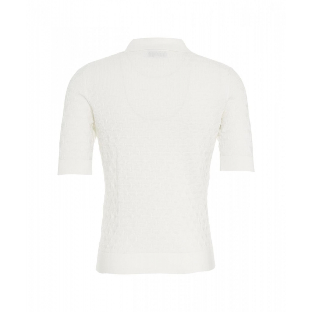 Poloshirt con struttura bianco