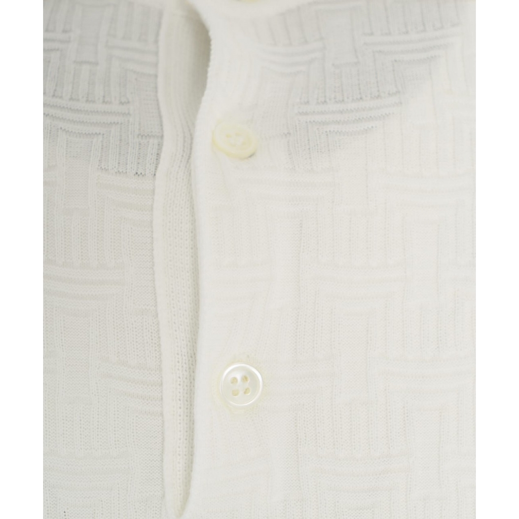 Poloshirt con struttura bianco