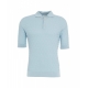 Poloshirt con struttura azzurro