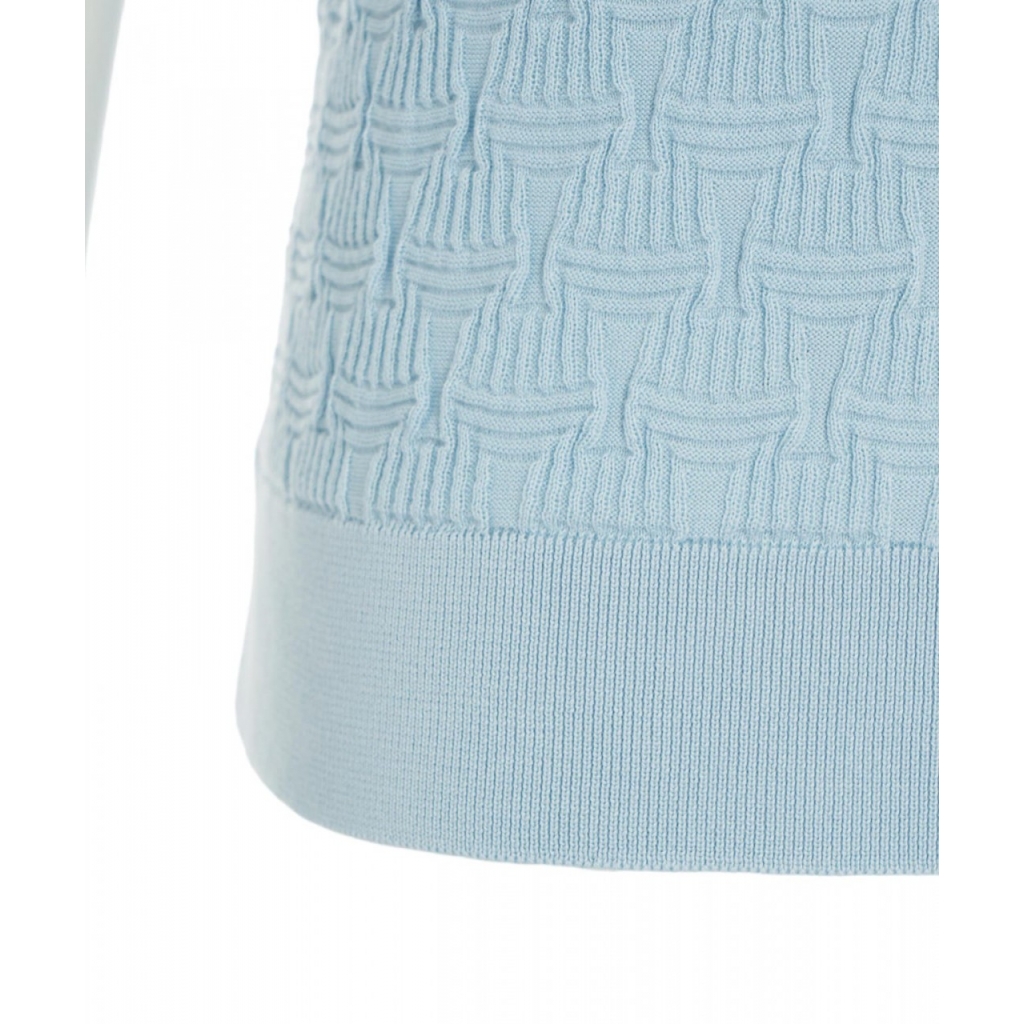 Poloshirt con struttura azzurro