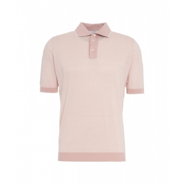 Polo in cotone rosa chiaro