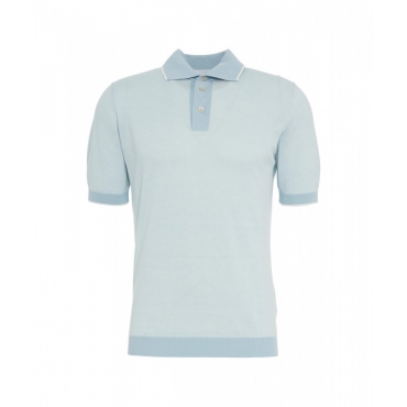 Polo in cotone azzurro