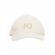 Cappello da baseball con logo ricamato beige