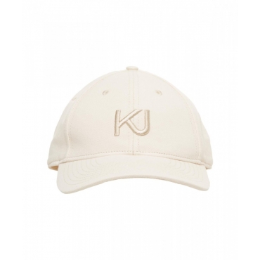 Cappello da baseball con logo ricamato beige