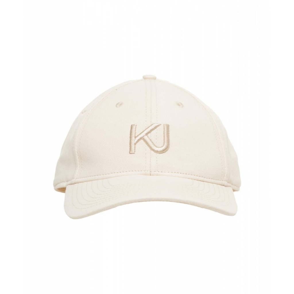 Cappello da baseball con logo ricamato beige