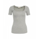 T-shirt a coste grigio