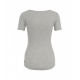 T-shirt a coste grigio