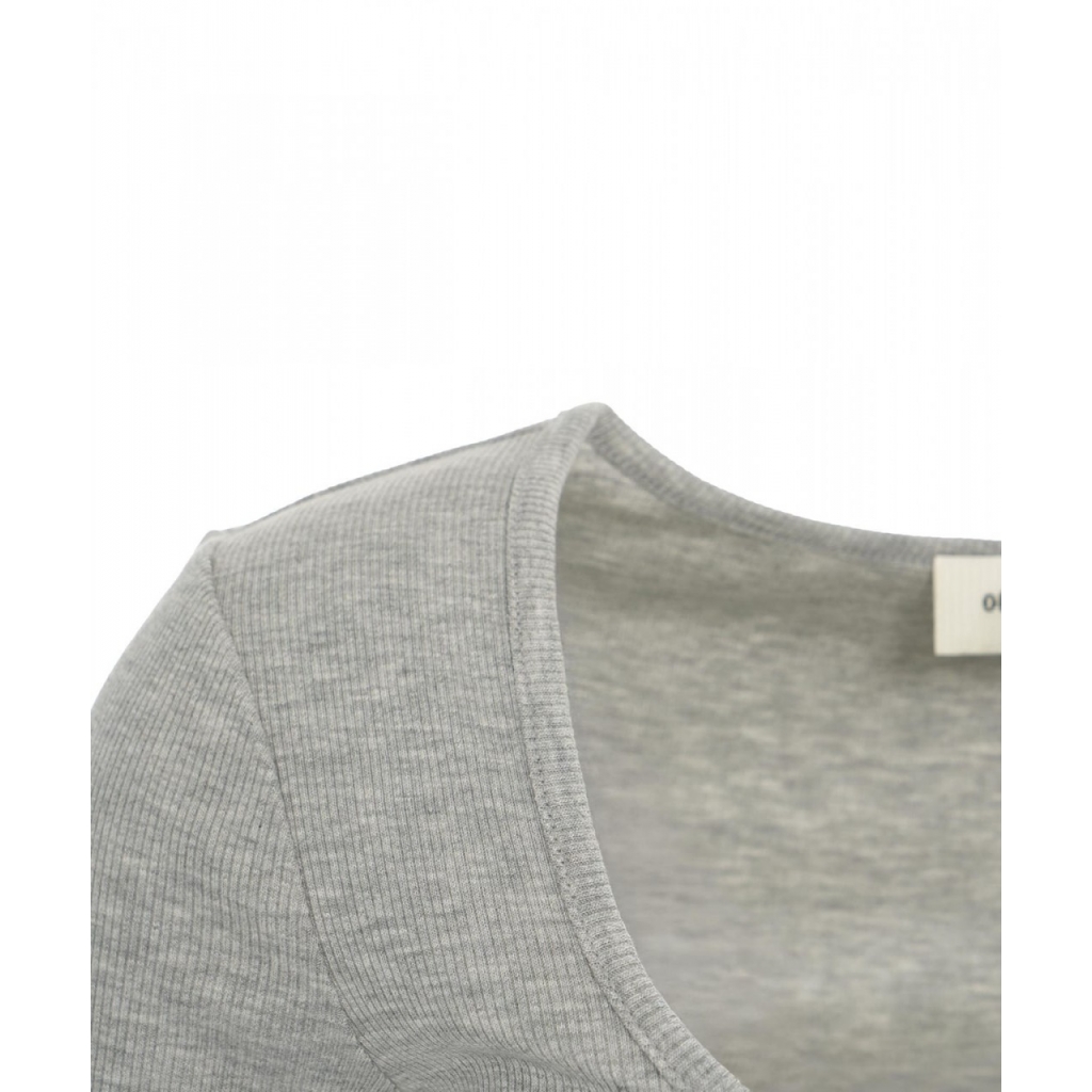 T-shirt a coste grigio