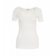 T-shirt a coste bianco