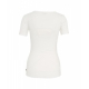 T-shirt a coste bianco