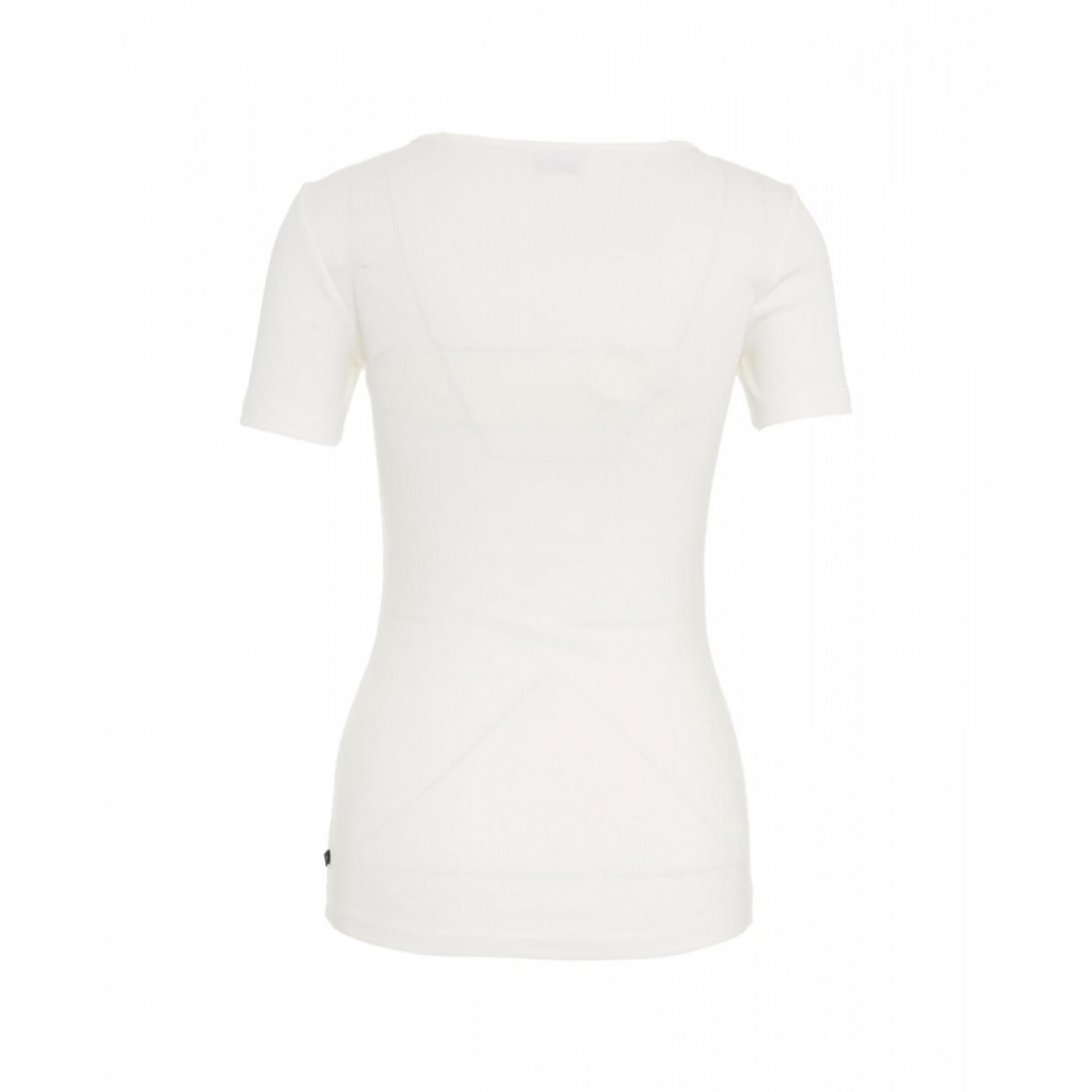 T-shirt a coste bianco