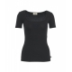 T-shirt a coste nero