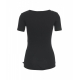 T-shirt a coste nero