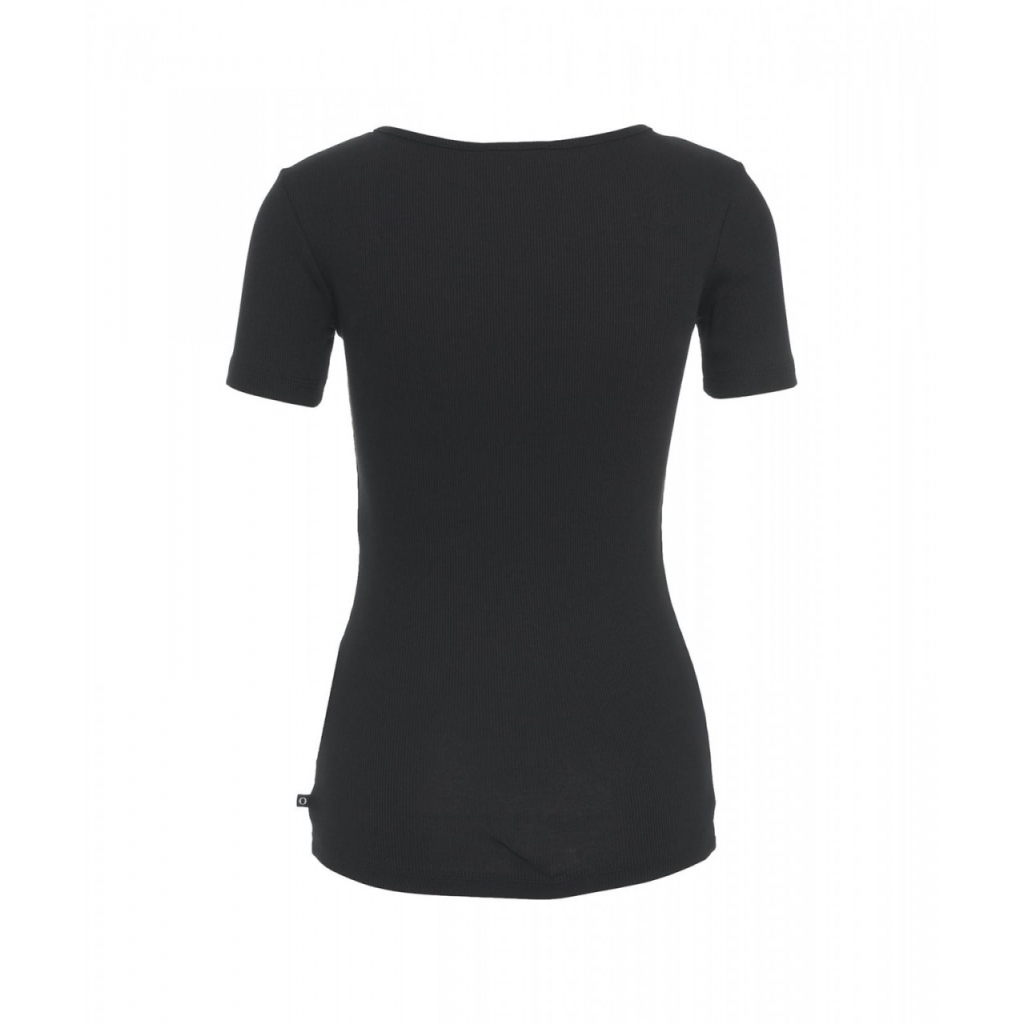 T-shirt a coste nero