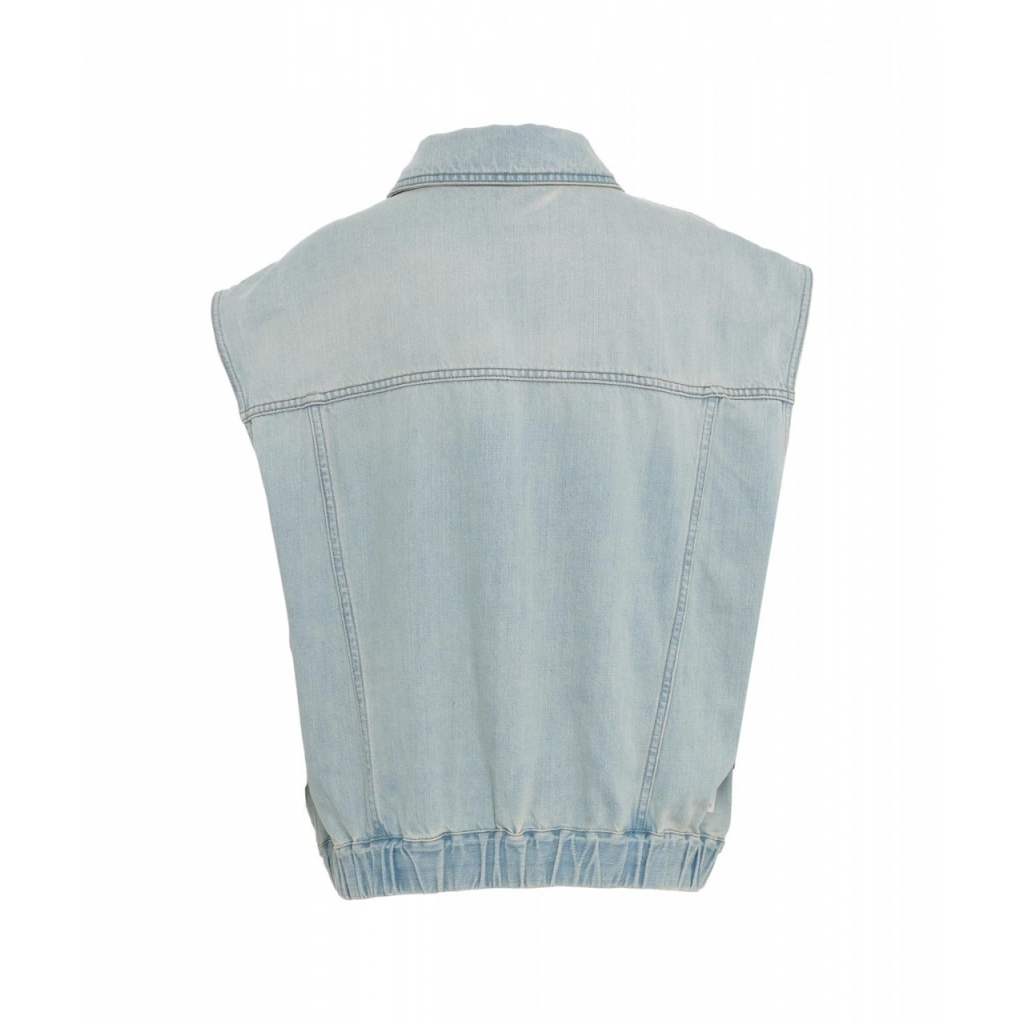 Gilet in denim Donatella azzurro